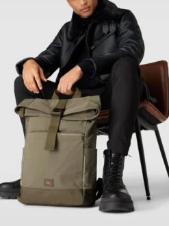 Camel Active Rucksack Mit Reißverschluss Modell 'CITY BB' - Khaki