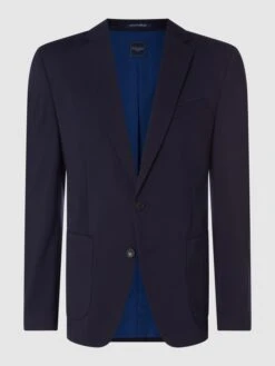 Christian Berg Men Slim Fit 2-Knopf-Sakko Mit Stretch-Anteil - Royalblau