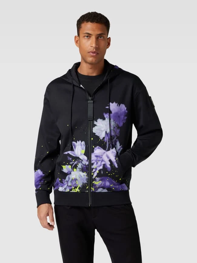 BOSS Green Sweatjacke Aus Reiner Baumwolle Mit Kapuze Modell 'Lotus' - Schwarz 4 BOSS Green Sweatjacke Aus Reiner Baumwolle Mit Kapuze Modell 'Lotus' - Schwarz – Bild 4