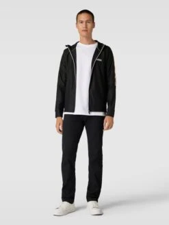 BOSS Green Sweatjacke Mit Label-Print Modell 'Sicon' - Schwarz