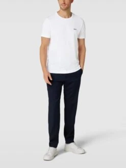 BOSS Green T-Shirt Mit Label-Print Modell 'Tee 7' - Weiß