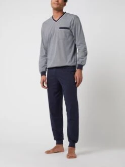 Götzburg Wäsche Pyjama Aus Baumwolle - Blau