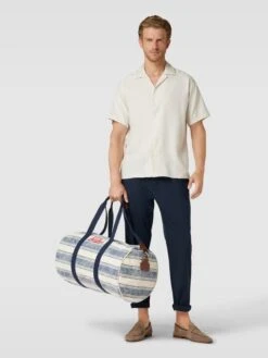 MC2 Saint Barth Weekender In Batik-Look Modell 'JETLEG ROUND' - Marineblau