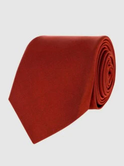 Blick Krawatte Aus Reiner Seide (7 Cm) Modell 'Buster' - Terrakotta