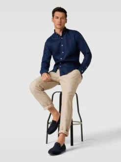 Lloyd Mokassins Mit Ziernähten Modell 'EMILIO' - Marineblau