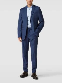 Selected Homme Sakko Mit Allover-Muster Modell 'NEIL' - Royalblau