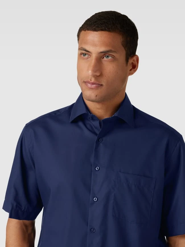Eterna Modern Fit Freizeithemd Aus Baumwolle Mit Kentkragen - Marineblau 3 Eterna Modern Fit Freizeithemd Aus Baumwolle Mit Kentkragen - Marineblau – Bild 3