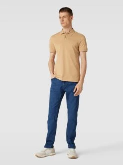 BOSS Poloshirt Mit Label-Stitching Modell 'Pallas' - Haselnuss Braun