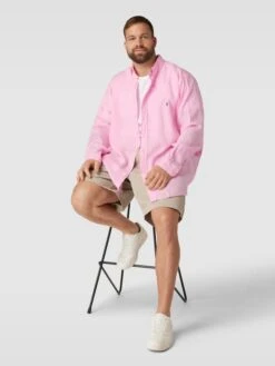 Polo Ralph Lauren Big & Tall PLUS SIZE Leinenhemd Mit Logo-Stitching - Rosa