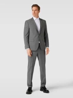 BOSS 2-Knopf-Sakko Mit Reverskragen Modell 'Jasper' - Silber