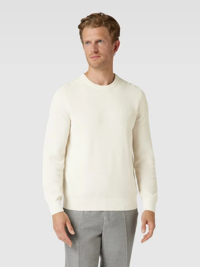 Marc O'Polo Strickpullover Mit Label-Stitching - Offwhite 4 Marc O'Polo Strickpullover Mit Label-Stitching - Offwhite – Bild 4