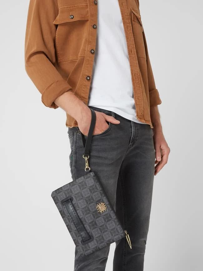 Sprayground Reißverschlusstasche Mit Kontrastbesatz - Schwarz 1 Sprayground Reißverschlusstasche Mit Kontrastbesatz - Schwarz