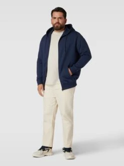Jack & Jones Plus PLUS SIZE Sweatjacke Mit Kapuze Modell 'BASIC' - Marineblau