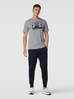 Under Armour T-Shirt Mit Label-Print - Mittelgrau