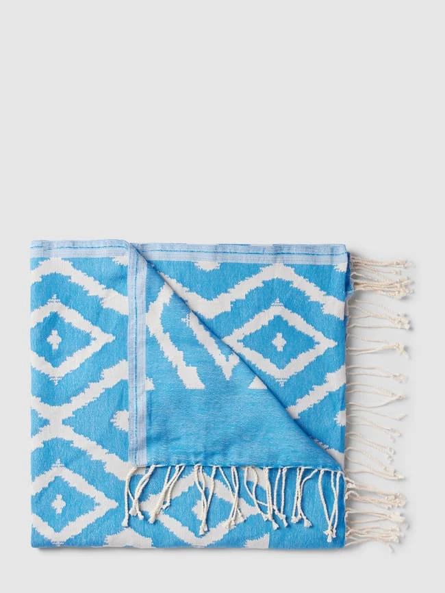 MC2 Saint Barth Strandtuch Mit Allover-Muster Modell 'FOUTAS' - Royalblau 1 MC2 Saint Barth Strandtuch Mit Allover-Muster Modell 'FOUTAS' - Royalblau