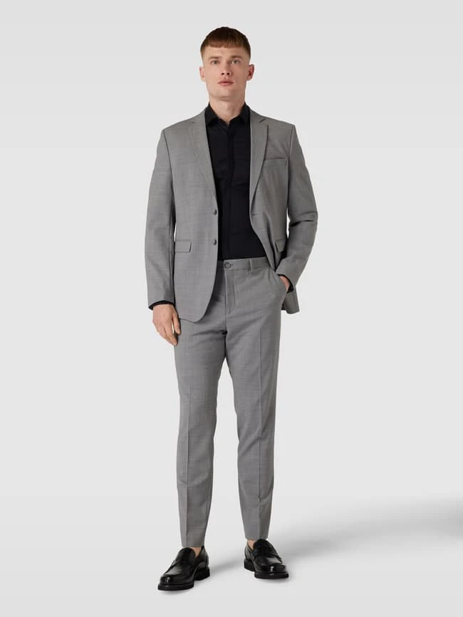 Selected Homme Anzughose Mit Feinem Muster - Hellgrau 1 Selected Homme Anzughose Mit Feinem Muster - Hellgrau