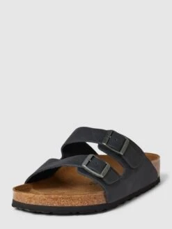 Birkenstock Slides Mit Dornschließe Modell 'Arizona LEOI' - Schwarz