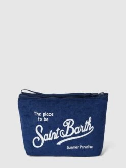 MC2 Saint Barth Kulturtasche Mit Allover-Muster Modell 'ALINE SPONGE' - Marineblau