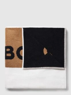BOSS Strandtuch Im Colour-Blocking-Design - Schwarz