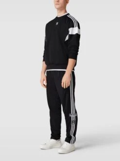 Adidas Originals Sweatshirt Mit Label-Stitching Modell 'CHALLENGER' - Schwarz
