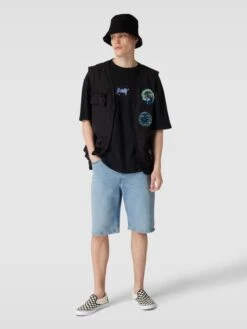 REVIEW Jeansshorts Im 5-Pocket-Design - Hellblau