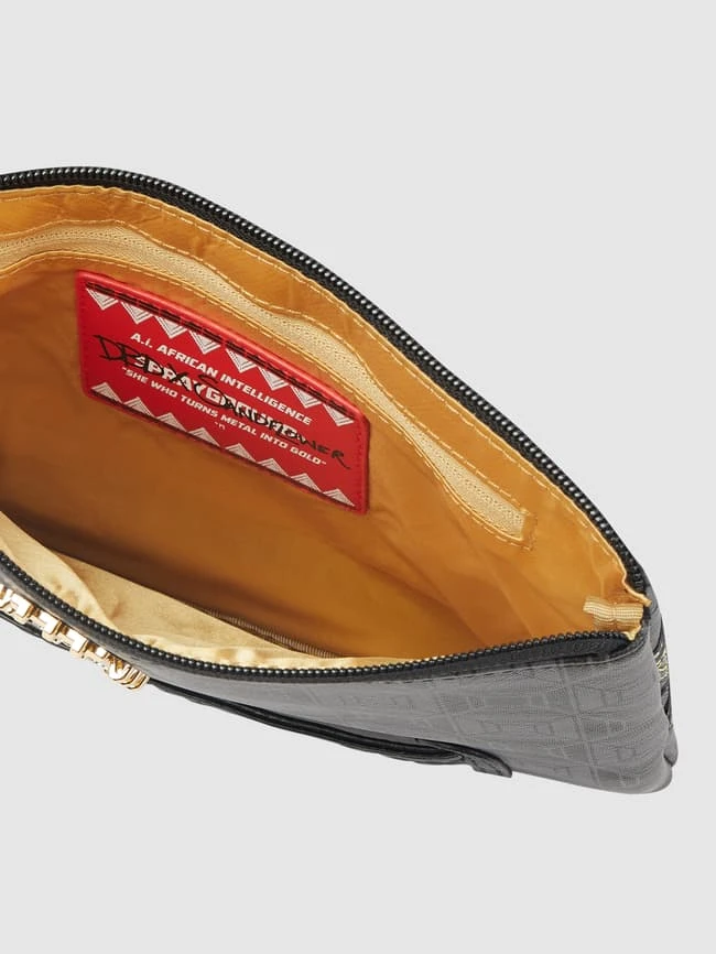 Sprayground Reißverschlusstasche Mit Kontrastbesatz - Schwarz 4 Sprayground Reißverschlusstasche Mit Kontrastbesatz - Schwarz – Bild 4