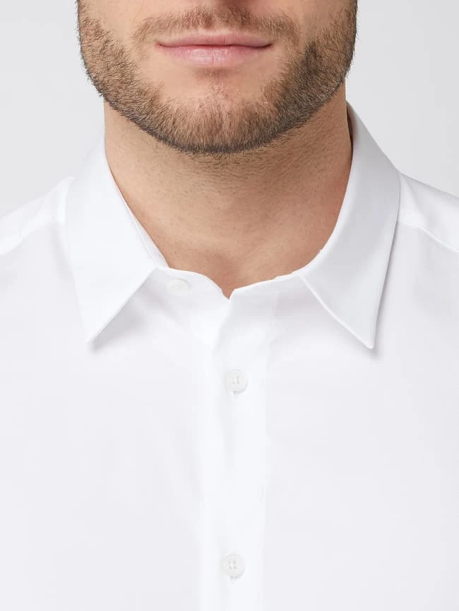 MOS MOSH Slim Fit Business-Hemd Mit Stretch-Anteil Modell 'Manny' - Weiß 3 MOS MOSH Slim Fit Business-Hemd Mit Stretch-Anteil Modell 'Manny' - Weiß – Bild 3