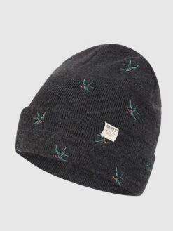 Barts Mütze Mit Stickereien Modell 'Vinson' - Schwarz
