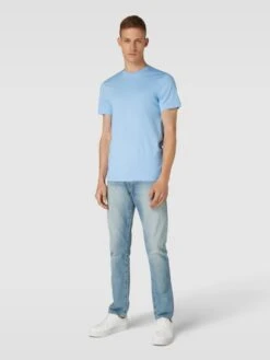 Christian Berg Men T-Shirt Aus Baumwolle Mit Rundhalsausschnitt - Bleu