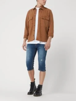 Blue Monkey Jeansbermudas Mit Stretch-Anteil Modell 'Boris' - Blau