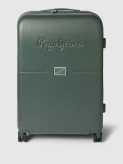 Pepe Jeans Hardcase Trolley Mit Label-Detail - Olivgrün