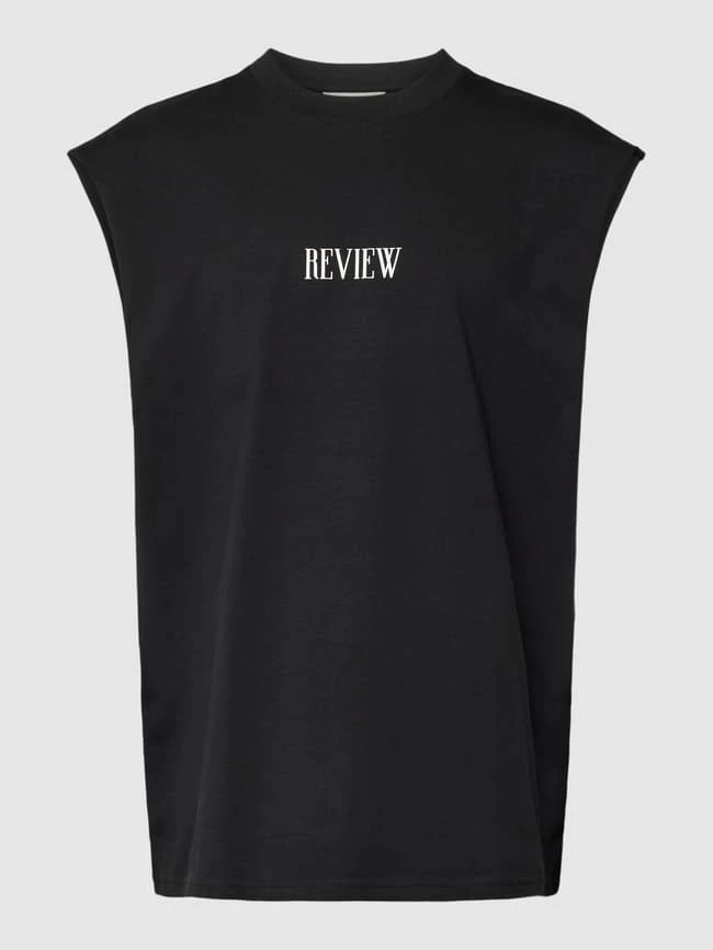 REVIEW Tanktop Mit Label-Print - Schwarz 2 REVIEW Tanktop Mit Label-Print - Schwarz – Bild 2