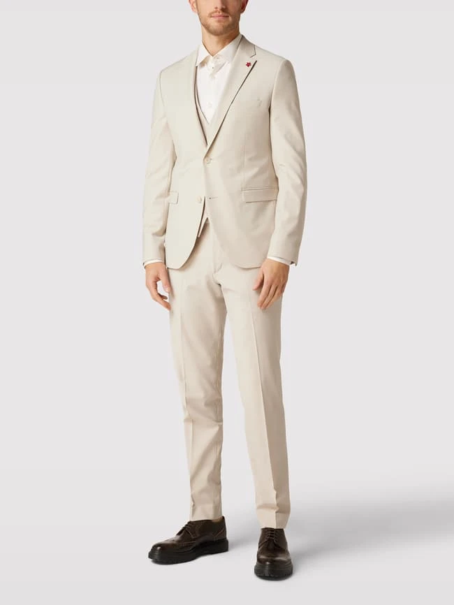 Cinque 2-Knopf-Sakko Mit Floralem Anstecker Modell 'Monopoli' - Sand 1 Cinque 2-Knopf-Sakko Mit Floralem Anstecker Modell 'Monopoli' - Sand