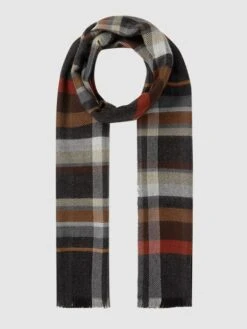 Fraas Schal Mit Tartan-Karo - Mittelgrau