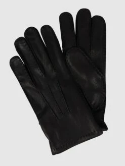 Bugatti Lederhandschuhe Aus Hirschleder - Schwarz