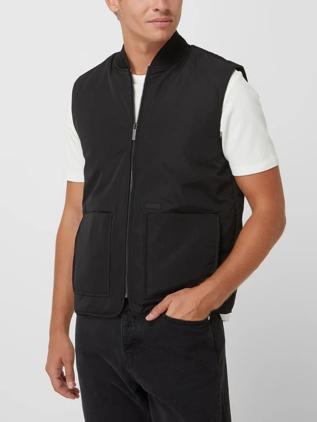 CK Calvin Klein Weste Mit Stehkragen - Schwarz 4 CK Calvin Klein Weste Mit Stehkragen - Schwarz – Bild 4