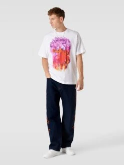 REVIEW Baggy Jeans Mit Motiv-Stitching Modell 'STARS' - Blau