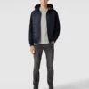 Christian Berg Men Sweatjacke Mit Stepp-Einsatz - Marineblau