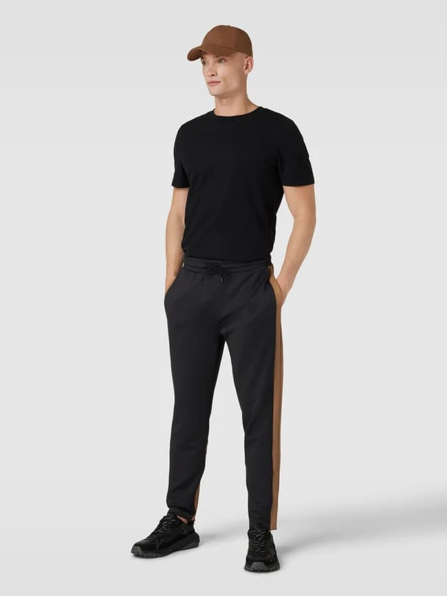 BOSS Sweatpants Mit Galonstreifen Modell 'Lamont' - Schwarz 1 BOSS Sweatpants Mit Galonstreifen Modell 'Lamont' - Schwarz