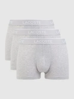 Lacoste Trunks Mit Label-Details Im 3er-Pack - Hellgrau