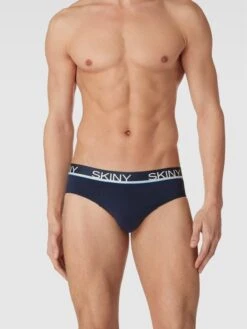 Skiny Slip Mit Elastischem Logo-Bund Im 3er-Pack - Flieder