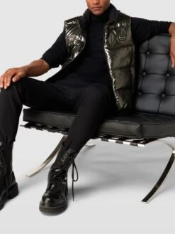 HUGO Outdoor-Weste In Metallic Modell 'Baltino' - Silber