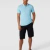 BOSS Green Poloshirt Mit Label-Details Modell 'Paule' - Hellblau