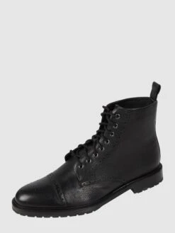 Gordon & Bros Lederboots Mit Lyralochung Modell 'Harry' - Schwarz