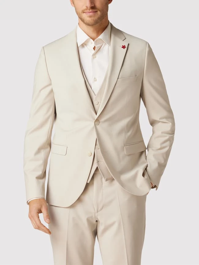 Cinque 2-Knopf-Sakko Mit Floralem Anstecker Modell 'Monopoli' - Sand 4 Cinque 2-Knopf-Sakko Mit Floralem Anstecker Modell 'Monopoli' - Sand – Bild 4