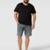 Jack & Jones Plus PLUS SIZE Jeansshorts Mit Fixierten Beinumschlägen Modell 'RICK' - Mittelgrau