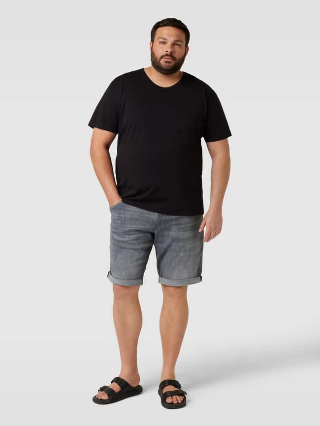 Jack & Jones Plus PLUS SIZE Jeansshorts Mit Fixierten Beinumschlägen Modell 'RICK' - Mittelgrau 1 Jack & Jones Plus PLUS SIZE Jeansshorts Mit Fixierten Beinumschlägen Modell 'RICK' - Mittelgrau