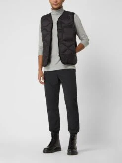 Minimum Steppweste Mit Reißverschlusstasche Modell 'Quilos' - Schwarz