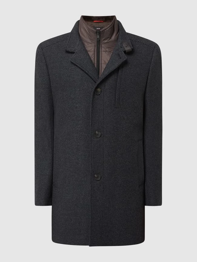 Cinque Wollmantel Mit Herausnehmbarer Reißverschlussblende Modell 'Ciarsenal' - Anthrazit 2 Cinque Wollmantel Mit Herausnehmbarer Reißverschlussblende Modell 'Ciarsenal' - Anthrazit – Bild 2