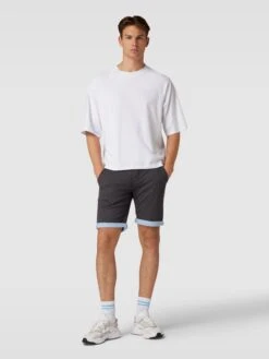 Redefined Rebel Chinoshorts Inklusive Gürtel Modell 'MAGNUS' - Anthrazit